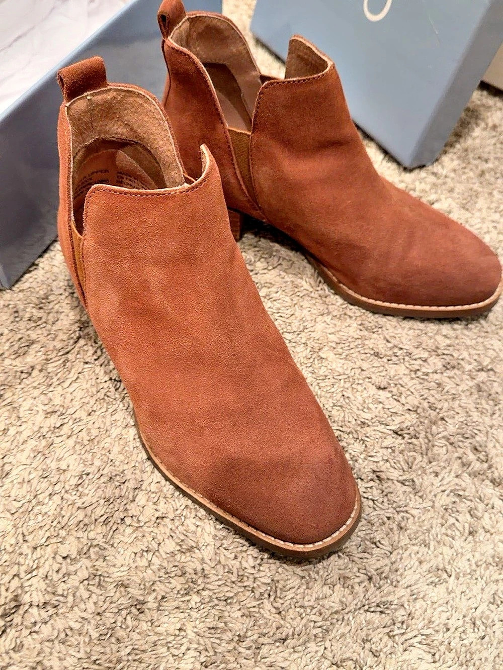 Seychelles Offstage Suede Bootie Suede Ankle Boots Brown US 6.5